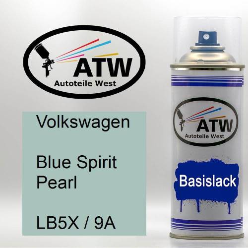 Volkswagen, Blue Spirit Pearl, LB5X / 9A: 400ml Sprühdose, von ATW Autoteile West.